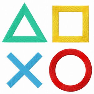 PlayStation logo embroidery design
