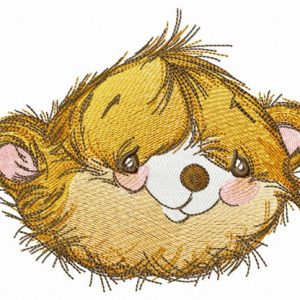 Pleased muzzle embroidery design