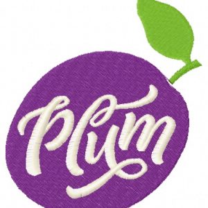 Plum embroidery design