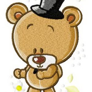 Plush groom embroidery design