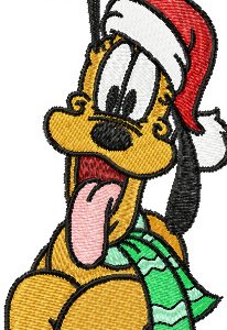Pluto Christmas embroidery design