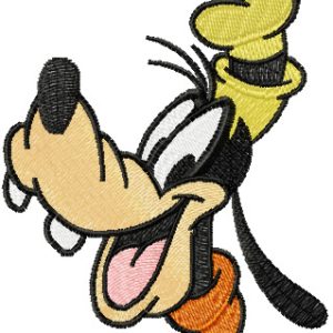 Goofy Happy Face embroidery design