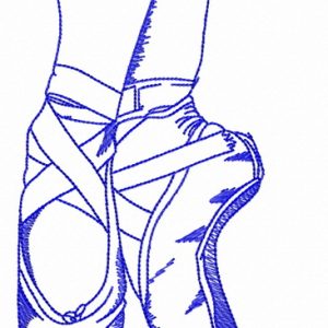 Pointe work one color embroidery design