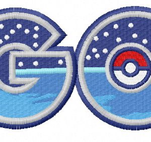 Pokemon Go logo 4 embroidery design