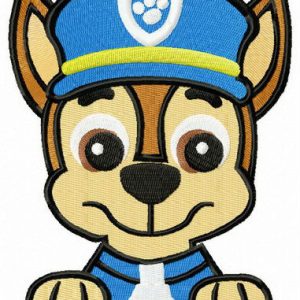 Police puppy Chase embroidery design