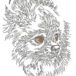 Pomeranian embroidery design