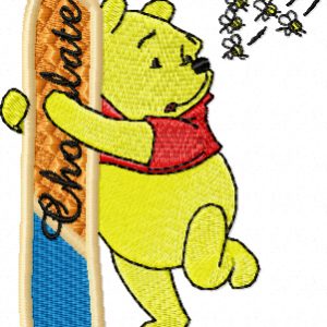 Pooh Alphabet Letter I embroidery design