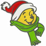 Pooh's warm winter set embroidery design