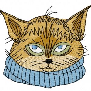 Poor cat embroidery design