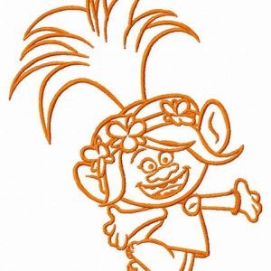 Poppy having fun embroidery design