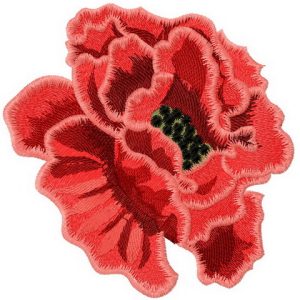 Poppy embroidery design