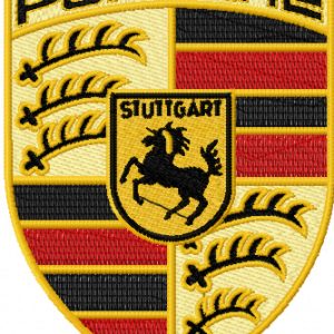 Porsche logo embroidery design