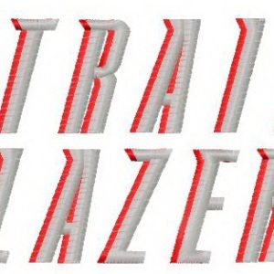 Portland Trail Blazers logo 3 embroidery design