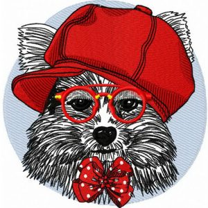 Posh puppy embroidery design