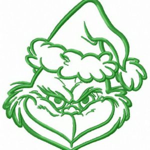 Prankster Grinch embroidery design