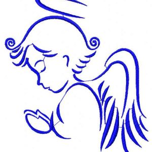 Praying Angel 6 embroidery design