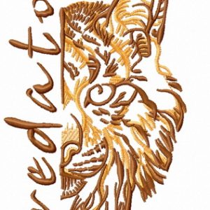 Predator lynx embroidery design