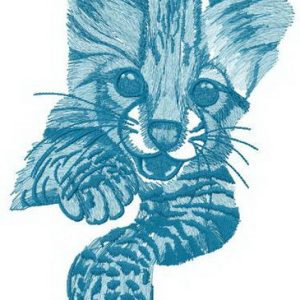 Predator newborn embroidery design