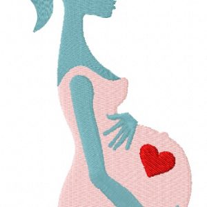 Pregnant 2 embroidery design