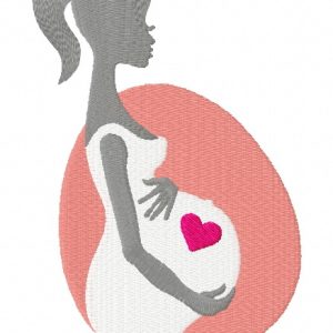 Pregnant embroidery design