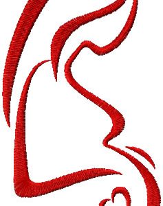 Pregnant symbol 2 embroidery design
