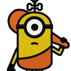 Prehistoric Minion embroidery design