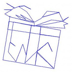 Present embroidery design