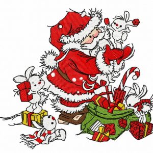 Presents for bunnies 2 embroidery design