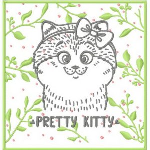 Pretty kitty 3 embroidery design