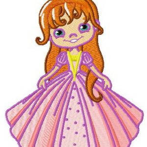 Pretty princess embroidery design