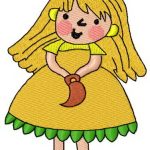Princess costume embroidery design