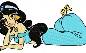 Disney Princess Jasmin embroidery design
