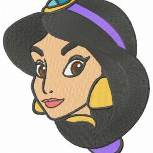 Princess Jasmine embroidery design