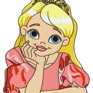 Princess embroidery design