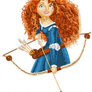 Brave Princess Merida embroidery design