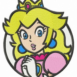 Princess Peach embroidery design