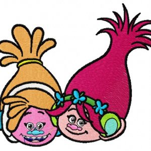 Princess Poppy and DJ Suki 3 embroidery design