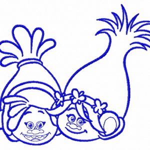 Princess Poppy and DJ Suki 4 embroidery design