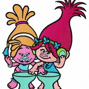 Princess Poppy and DJ Suki embroidery design