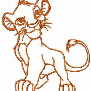 Proud Lion King embroidery design