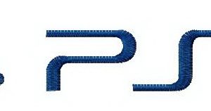 PS4 logo embroidery design