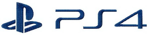 PS4 logo embroidery design