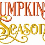 Pumpkin season embroidery design