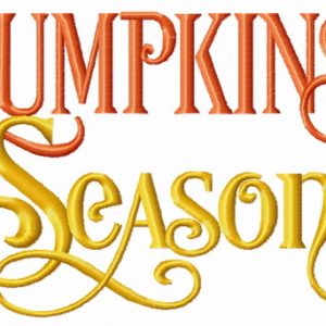 Pumpkin season embroidery design