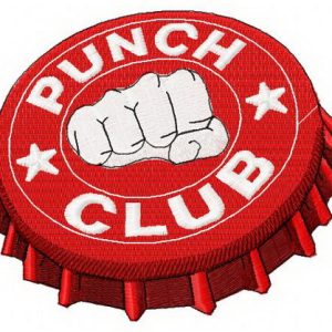 Punch Club logo 2 embroidery design