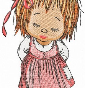Punished girl embroidery design