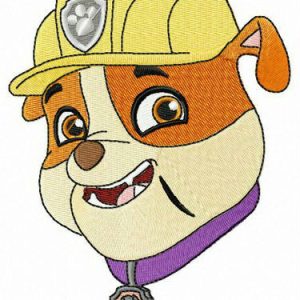 Puppy Rubble embroidery design