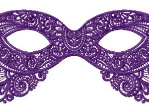 Purple mask embroidery design