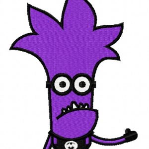 Purple Minion 4 embroidery design