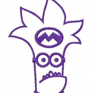 Purple Minion 6 embroidery design